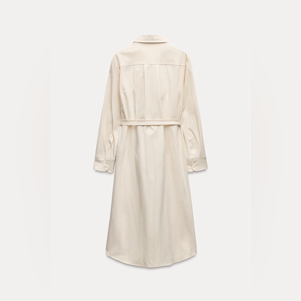 Chic Cream Button-Down Dress - Picture 5 of 8